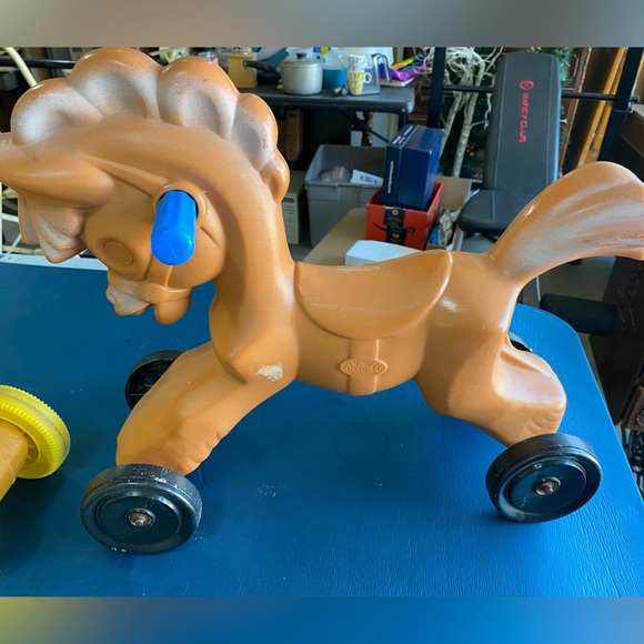 2 vintage blow mold child ride-on horse toys - Picture 3 of 5